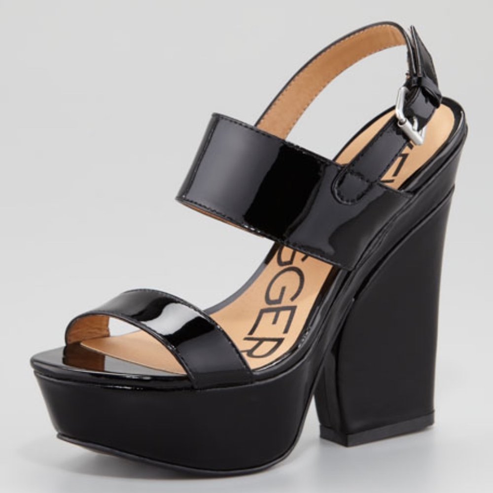 Kelsi Dagger Holly Patent Leather Wedge Sandal